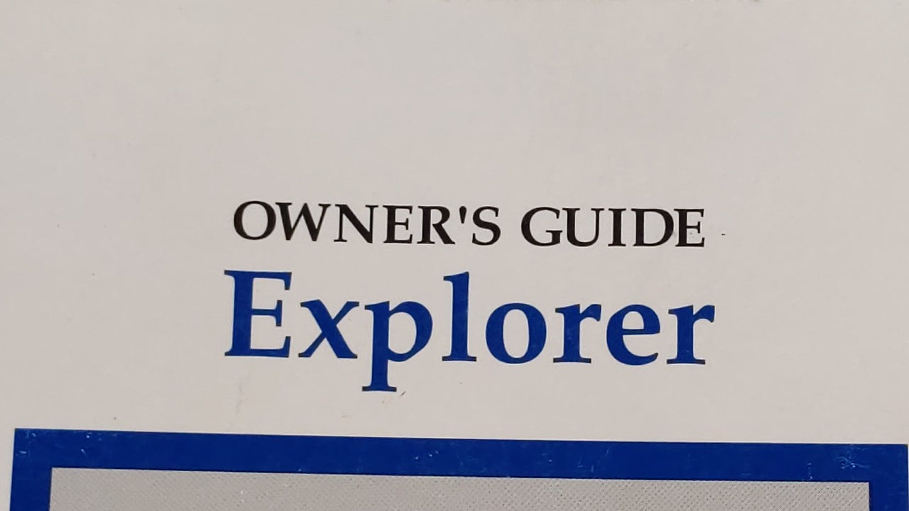 2002 Ford Explorer Owners Manual Book Guide OEM Used Auto Parts - Oemusedautoparts1.com