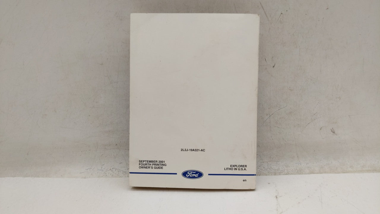 2002 Ford Explorer Owners Manual Book Guide OEM Used Auto Parts - Oemusedautoparts1.com