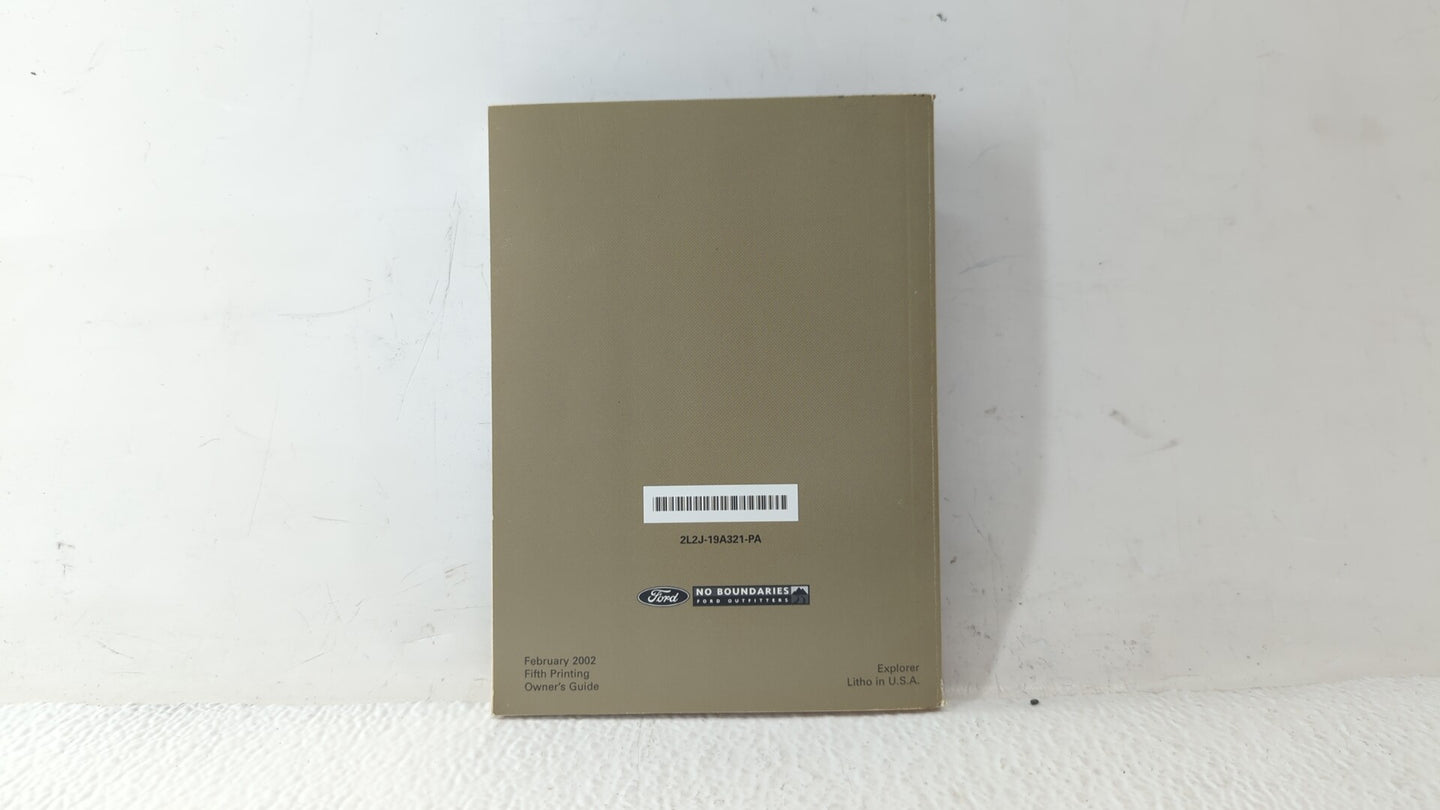 2002 Ford Explorer Owners Manual Book Guide OEM Used Auto Parts - Oemusedautoparts1.com