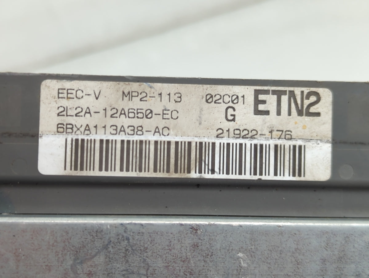 2002 Ford Explorer PCM Engine Control Computer ECU ECM PCU OEM P/N:2L2A-12A650-EC OEM Used Auto Parts - Oemusedautoparts1.co