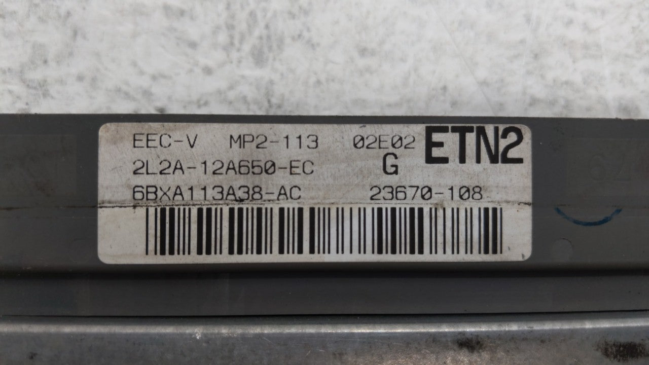 2002 Ford Explorer Sport PCM Engine Control Computer ECU ECM PCU OEM P/N:2L2A-12A650-EC Fits OEM Used Auto Parts - Oemusedau