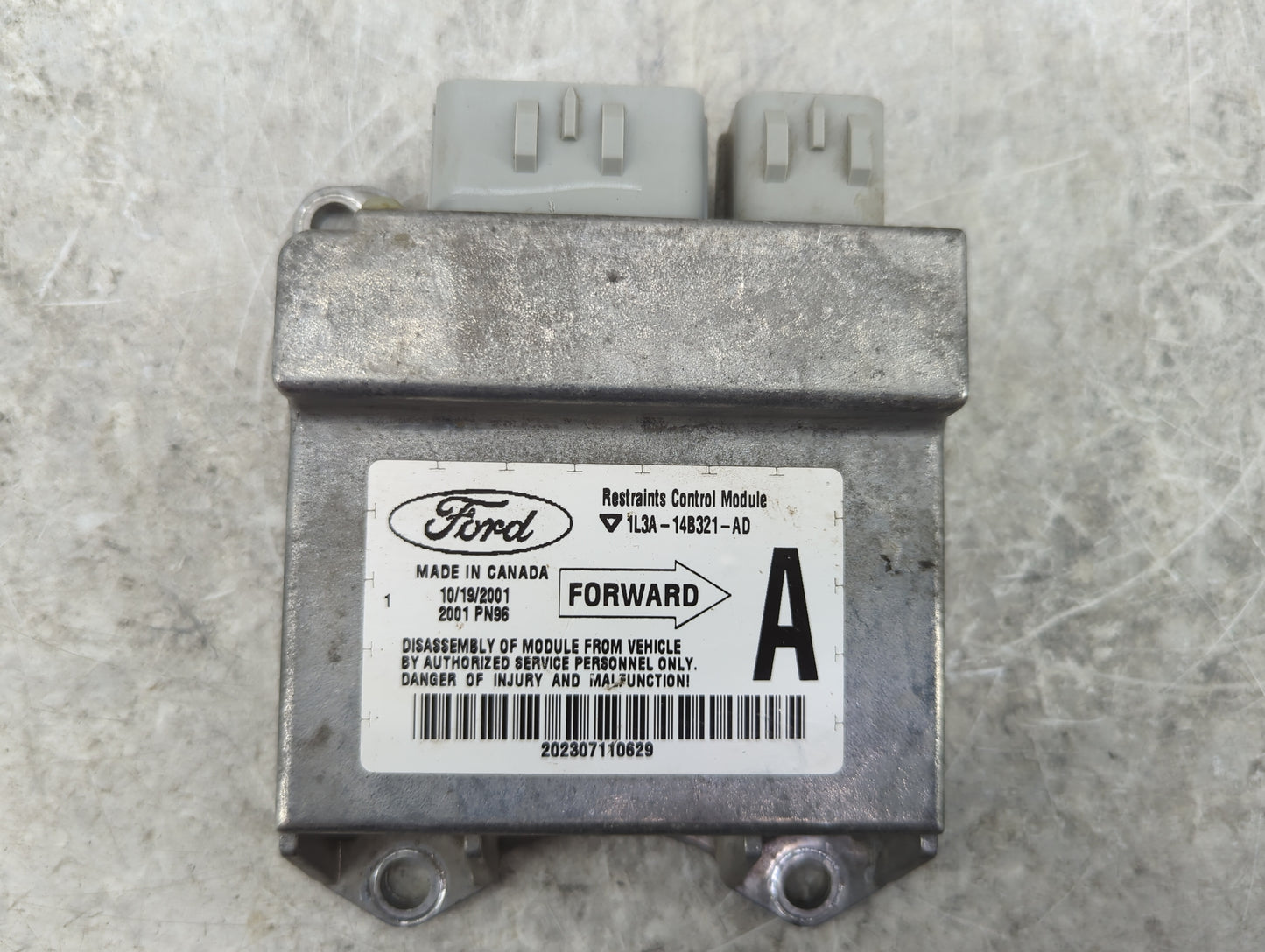 Ford F150 Safety Restraint Srs Airbag Control Module 1l3a-14b321-ad - Oemusedautoparts1.com
