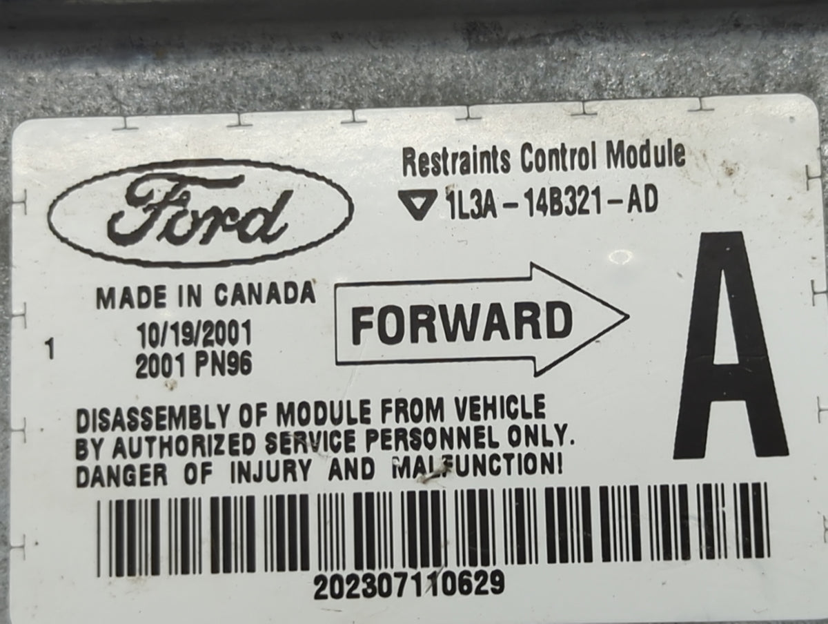 Ford F150 Safety Restraint Srs Airbag Control Module 1l3a-14b321-ad - Oemusedautoparts1.com