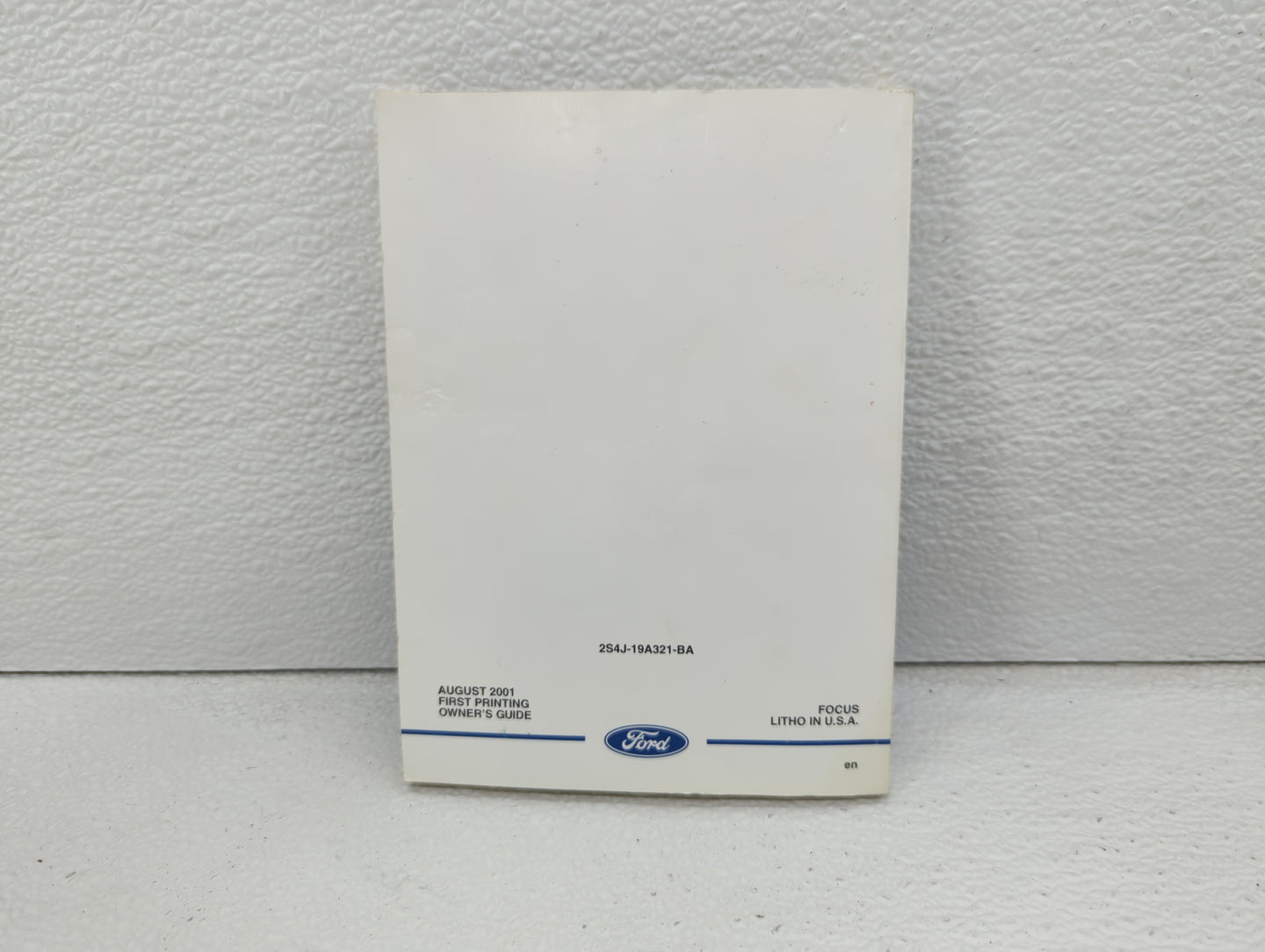 2002 Ford Focus Owners Manual Book Guide OEM Used Auto Parts - Oemusedautoparts1.com