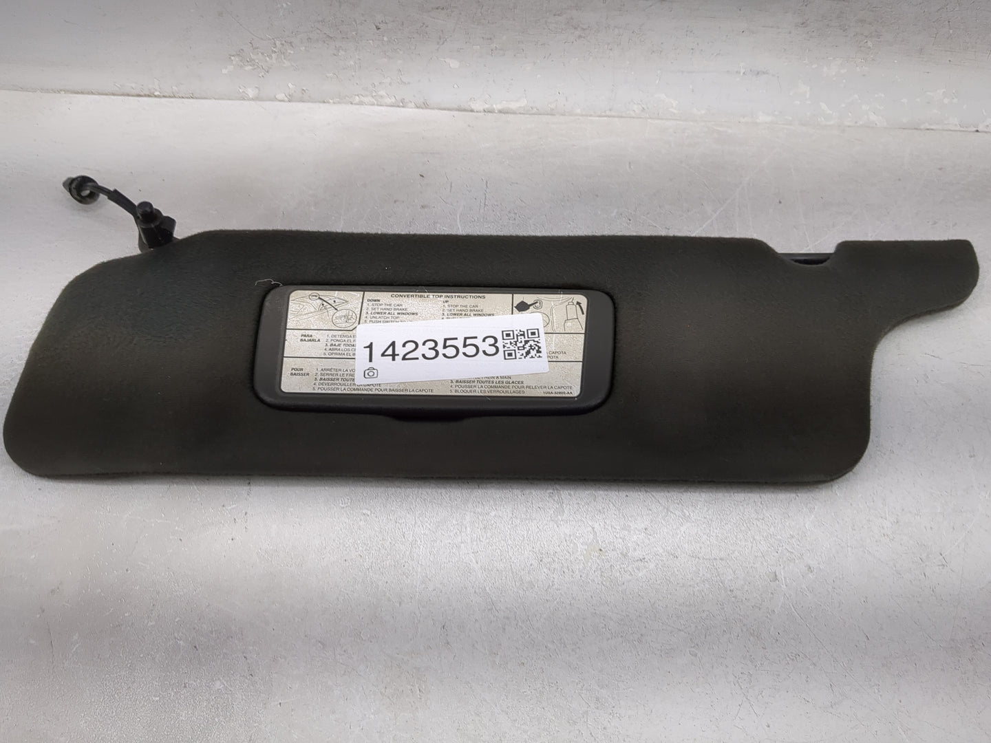 2000-2004 Ford Mustang Sun Visor Shade Replacement Driver Left Mirror Fits Fits 2000 2001 2002 2003 2004 OEM Used Auto Parts