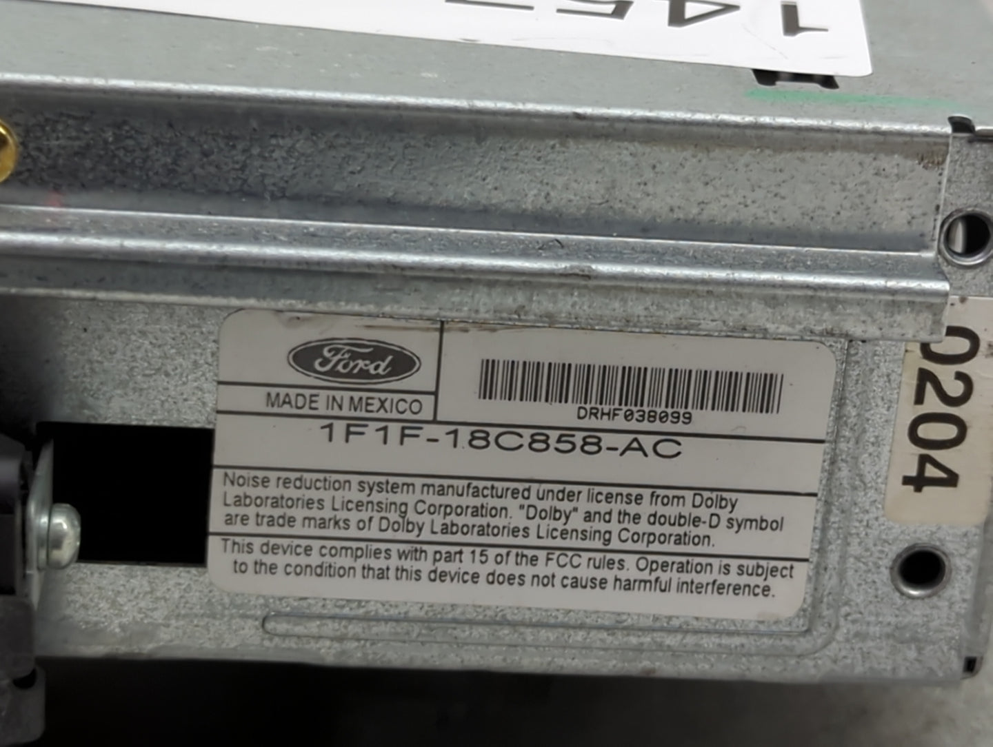 2001-2003 Ford Taurus Radio AM FM Cd Player Receiver Replacement P/N:1F1F-18C858-AC YF1F-18A965-AA Fits Fits 2001 2002 2003 