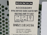 2001-2002 Honda Accord Radio AM FM Cd Player Receiver Replacement P/N:39100-S84-A410-M1 Fits Fits 2001 2002 OEM Used Auto Pa