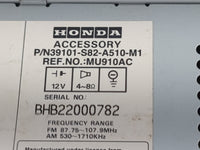 2002 Honda Accord Radio AM FM Cd Player Receiver Replacement P/N:39101-S82-A510-M1 MU910AC, BHB22000782 Fits OEM Used Auto P