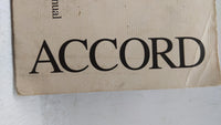 2002 Honda Accord Owners Manual Book Guide OEM Used Auto Parts - Oemusedautoparts1.com