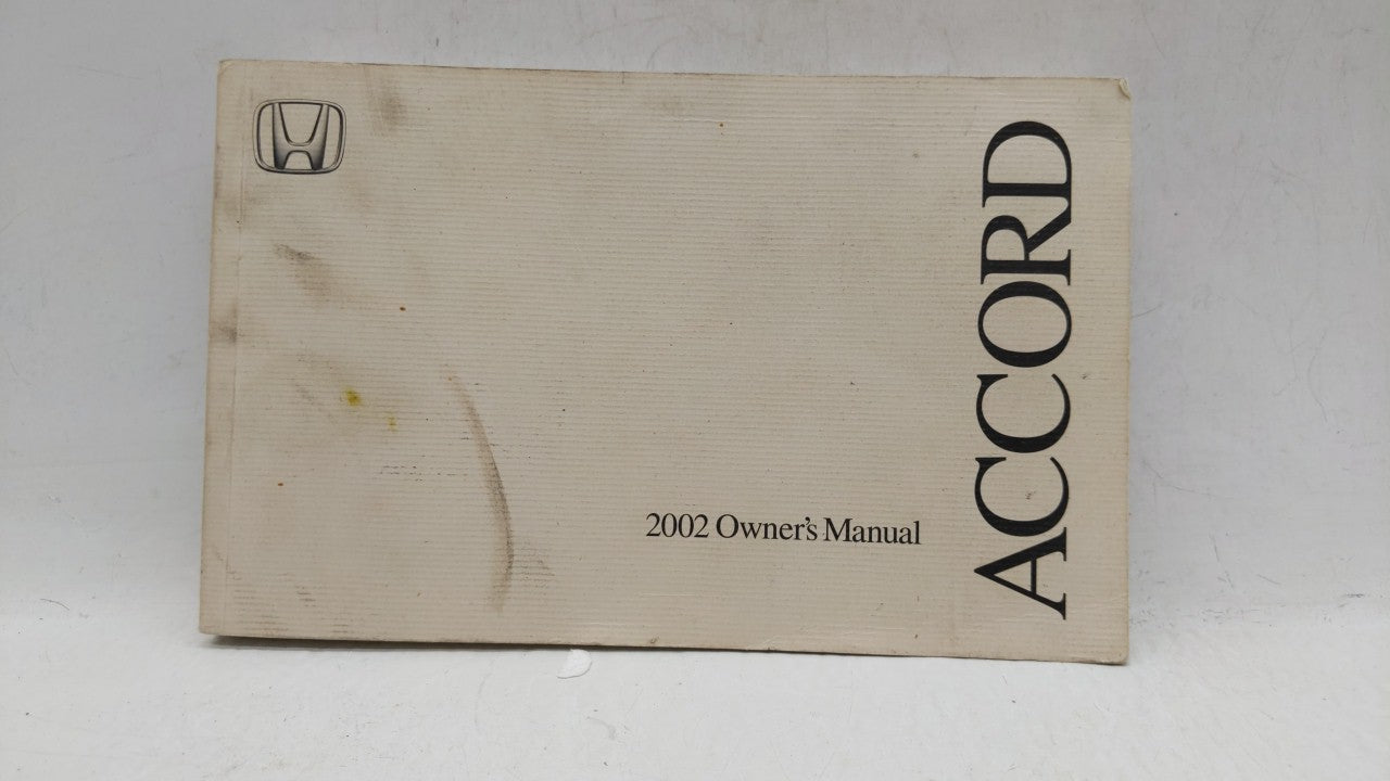 2002 Honda Accord Owners Manual Book Guide OEM Used Auto Parts - Oemusedautoparts1.com