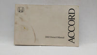 2002 Honda Accord Owners Manual Book Guide OEM Used Auto Parts - Oemusedautoparts1.com