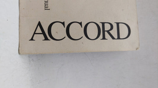 2002 Honda Accord Owners Manual Book Guide OEM Used Auto Parts