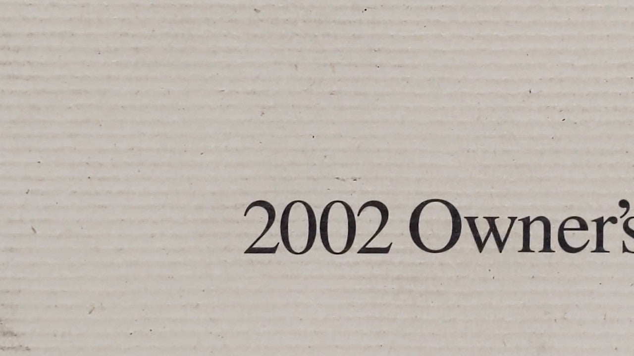 2002 Honda Accord Owners Manual Book Guide OEM Used Auto Parts - Oemusedautoparts1.com