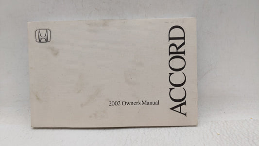 2002 Honda Accord Owners Manual Book Guide OEM Used Auto Parts - Oemusedautoparts1.com