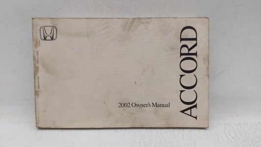 2002 Honda Accord Owners Manual Book Guide OEM Used Auto Parts - Oemusedautoparts1.com