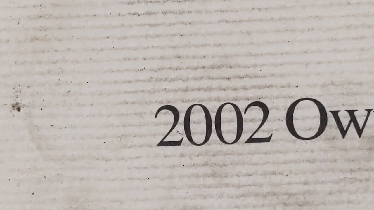 2002 Honda Accord Owners Manual Book Guide OEM Used Auto Parts - Oemusedautoparts1.com