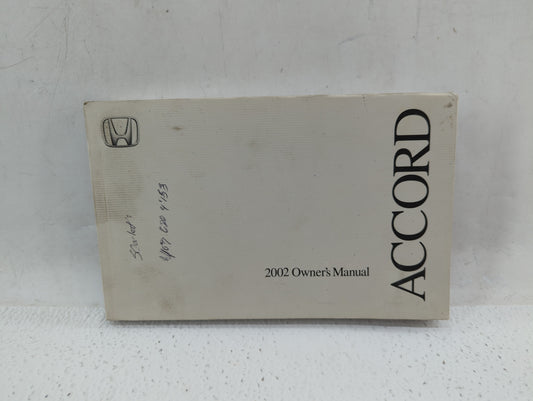 2002 Honda Accord Owners Manual Book Guide P/N:31S84640 00X31-S84-6401 OEM Used Auto Parts - Oemusedautoparts1.com