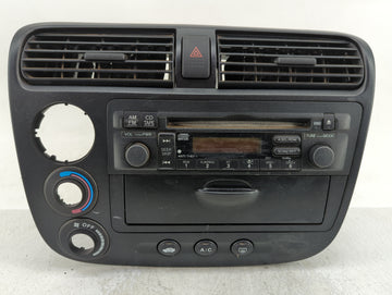 2002-2003 Honda Civic Radio AM FM Cd Player Receiver Replacement P/N:39101-S5A-A210-M1 Fits Fits 2002 2003 OEM Used Auto Par