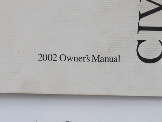2002 Honda Civic Owners Manual Book Guide P/N:00X31-S5A-6100 OEM Used Auto Parts