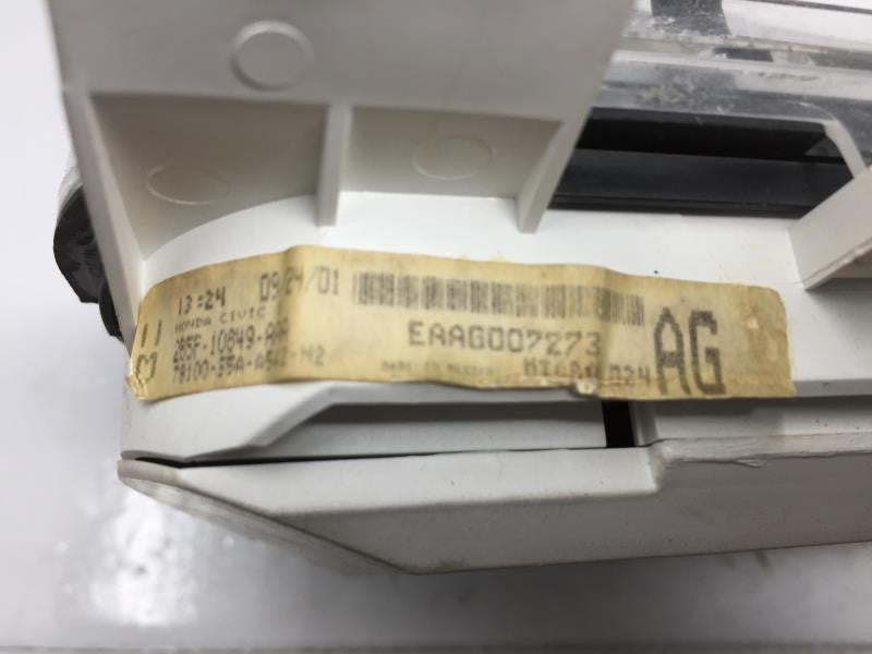 2002 Honda Civic Instrument Cluster Speedometer Gauges P/N:98,264 MI. PN:78100S5AA542M2 Fits Fits 2001 OEM Used Auto Parts -