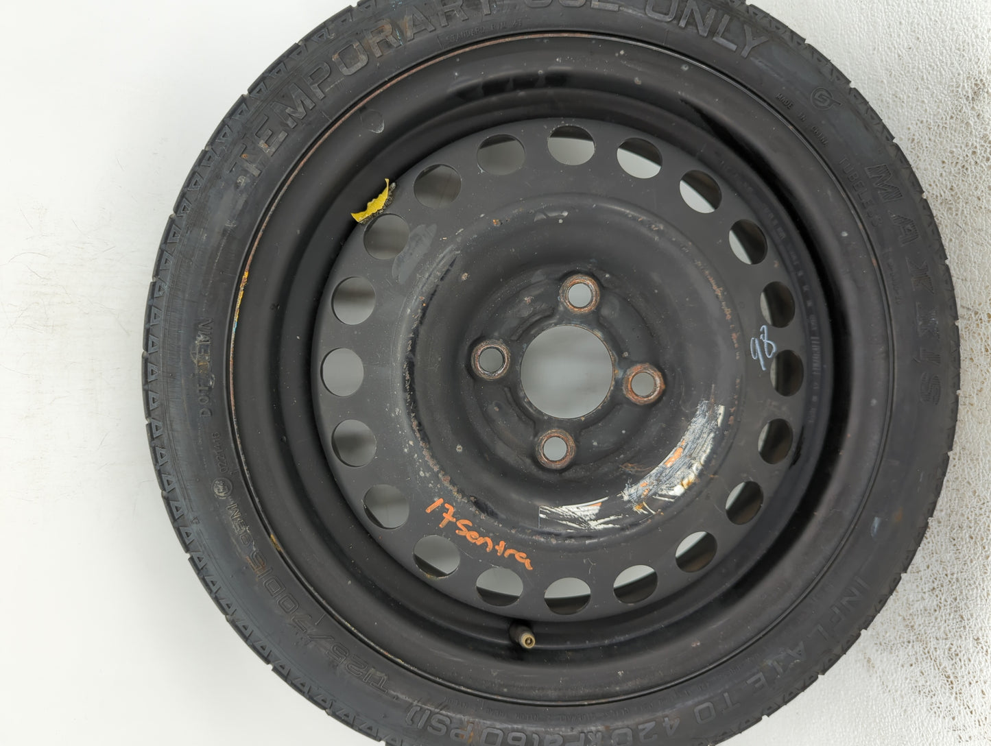 1992-2006 Hyundai Elantra Spare Donut Tire Wheel Rim Oem - Oemusedautoparts1.com