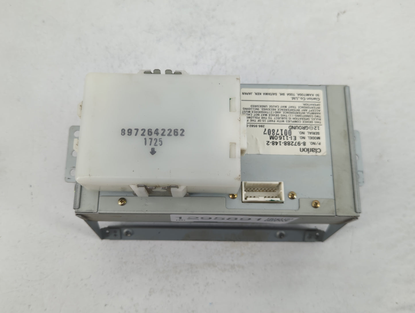 2002-2003 Isuzu Axiom Radio AM FM Cd Player Receiver Replacement P/N:8-97288-148-2 Fits Fits 2002 2003 OEM Used Auto Parts -