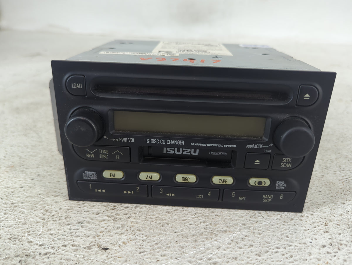 1998-2002 Isuzu Rodeo Radio AM FM Cd Player Receiver Replacement P/N:122000-37600101 MA501173 Fits Fits 1998 1999 2000 2001 