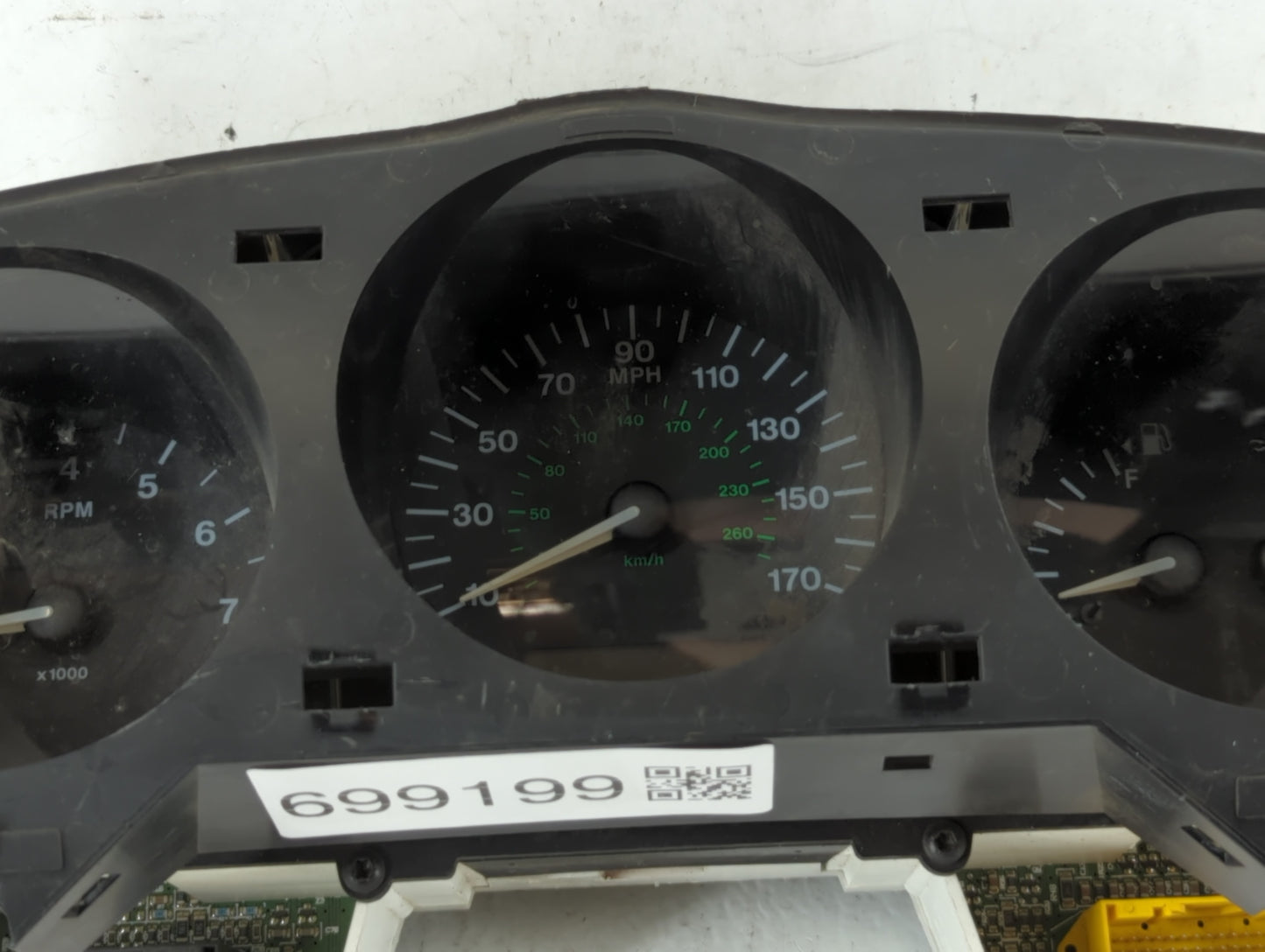2001-2002 Jaguar Xj8 Instrument Cluster Speedometer Gauges Fits Fits 2001 2002 OEM Used Auto Parts - Oemusedautoparts1.com