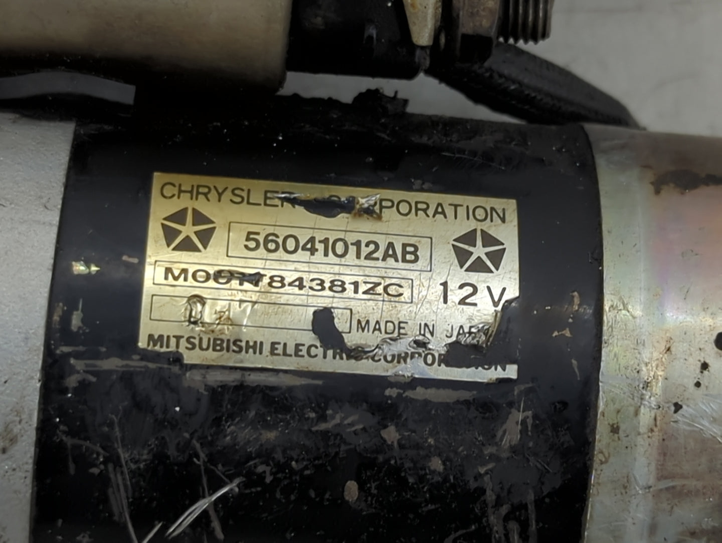 1999-2001 Jeep Cherokee Car Starter Motor Solenoid OEM P/N:56041012AB Fits Fits 1999 2000 2001 2002 OEM Used Auto Parts - Oe