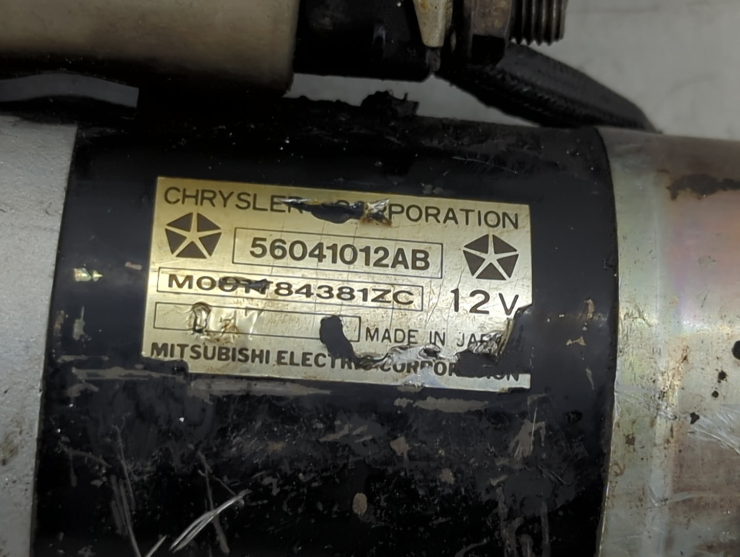 1999-2001 Jeep Cherokee Car Starter Motor Solenoid OEM P/N:56041012AB Fits Fits 1999 2000 2001 2002 OEM Used Auto Parts - Oe