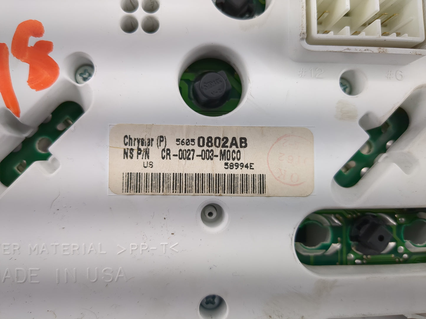 2002-2004 Jeep Grand Cherokee Instrument Cluster Speedometer Gauges P/N:56050802AB Fits Fits 2002 2003 2004 OEM Used Auto Pa