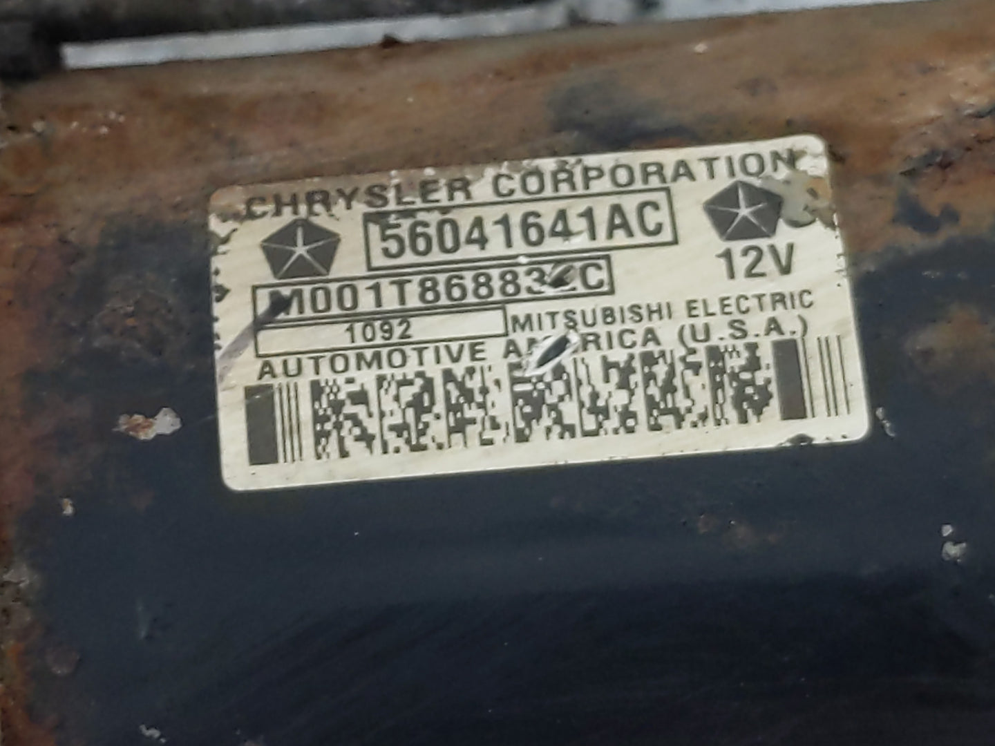 2002 Jeep Liberty Car Starter Motor Solenoid OEM P/N:56041641AC Fits OEM Used Auto Parts - Oemusedautoparts1.com