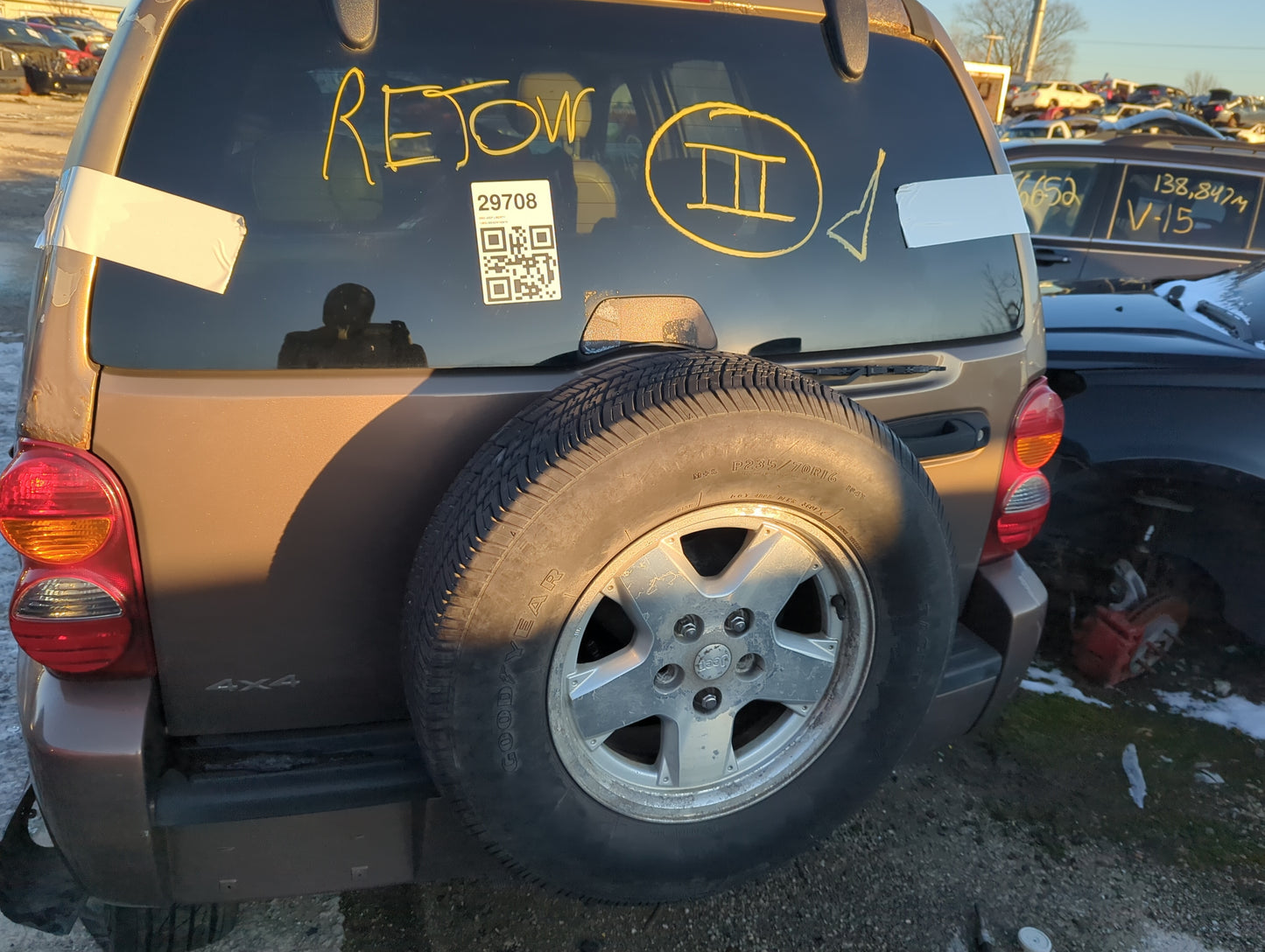 2002-2003 Jeep Liberty Back Door Right Passenger Side Oem 1306043 - Oemusedautoparts1.com