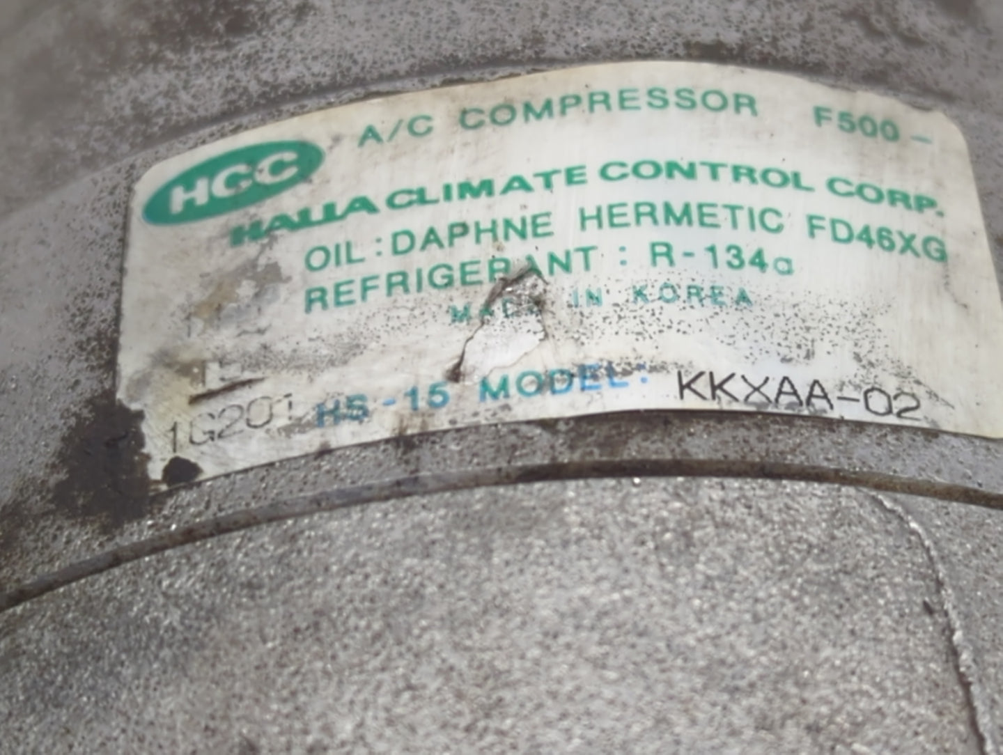 2001-2002 Kia Rio Air Conditioning A/c Ac Compressor Oem - Oemusedautoparts1.com