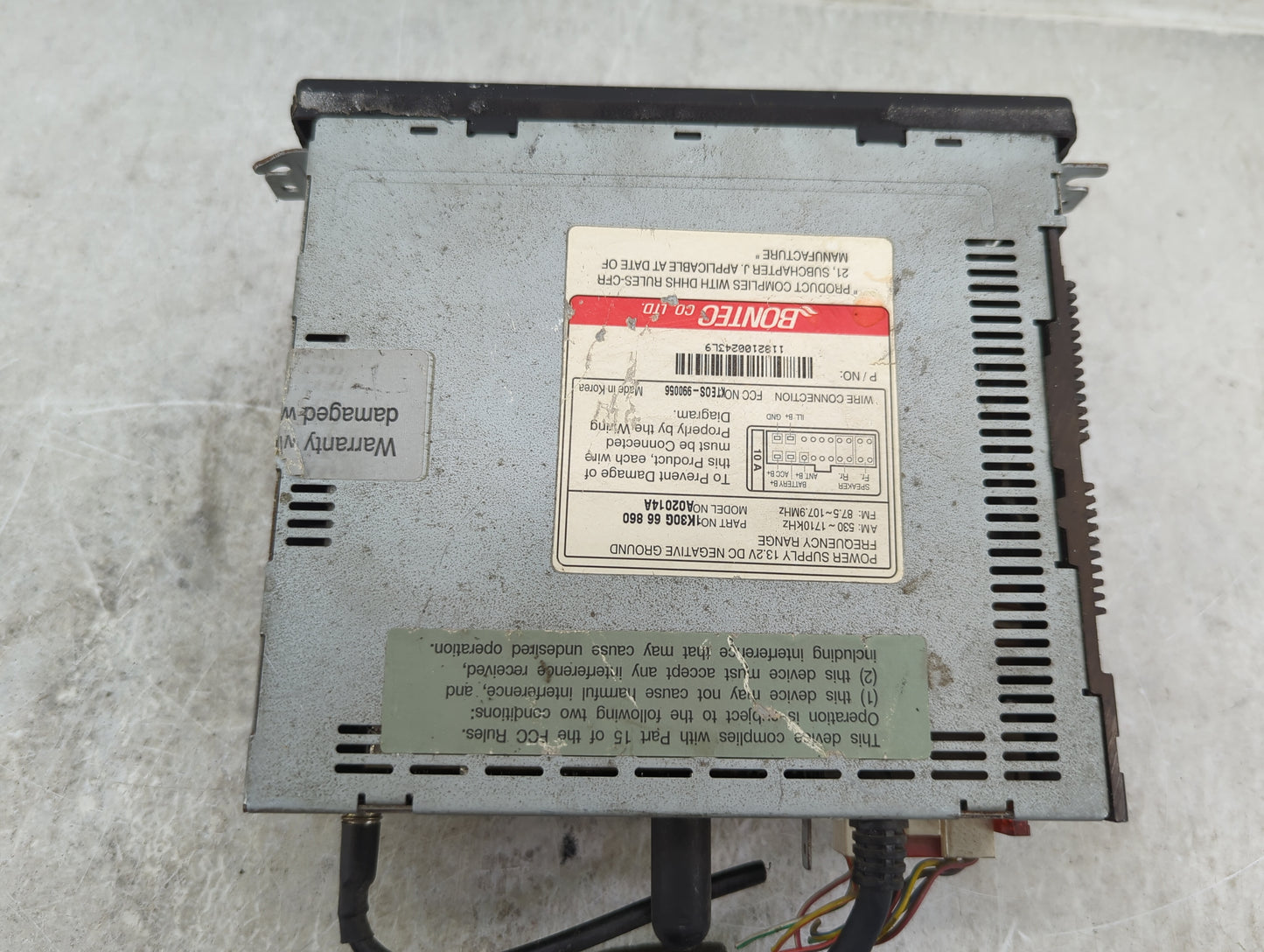2001-2002 Kia Rio Radio AM FM Cd Player Receiver Replacement Fits Fits 2001 2002 OEM Used Auto Parts - Oemusedautoparts1.com
