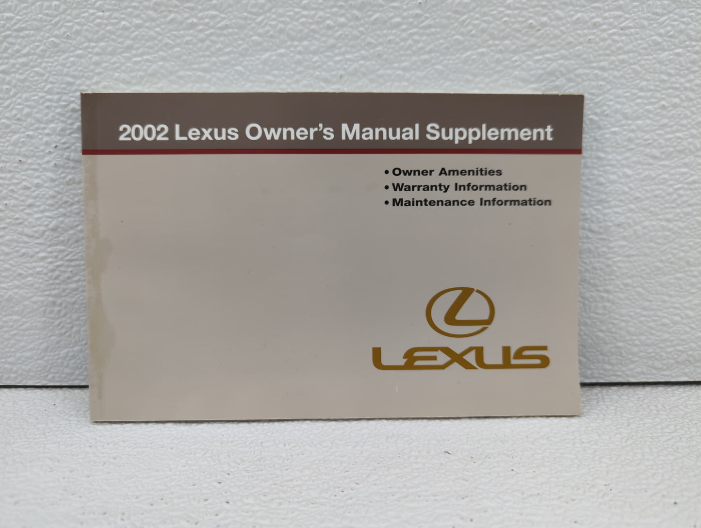 2002 Lexus Es300 Owners Manual Book Guide OEM Used Auto Parts - Oemusedautoparts1.com