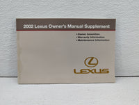 2002 Lexus Es300 Owners Manual Book Guide OEM Used Auto Parts - Oemusedautoparts1.com