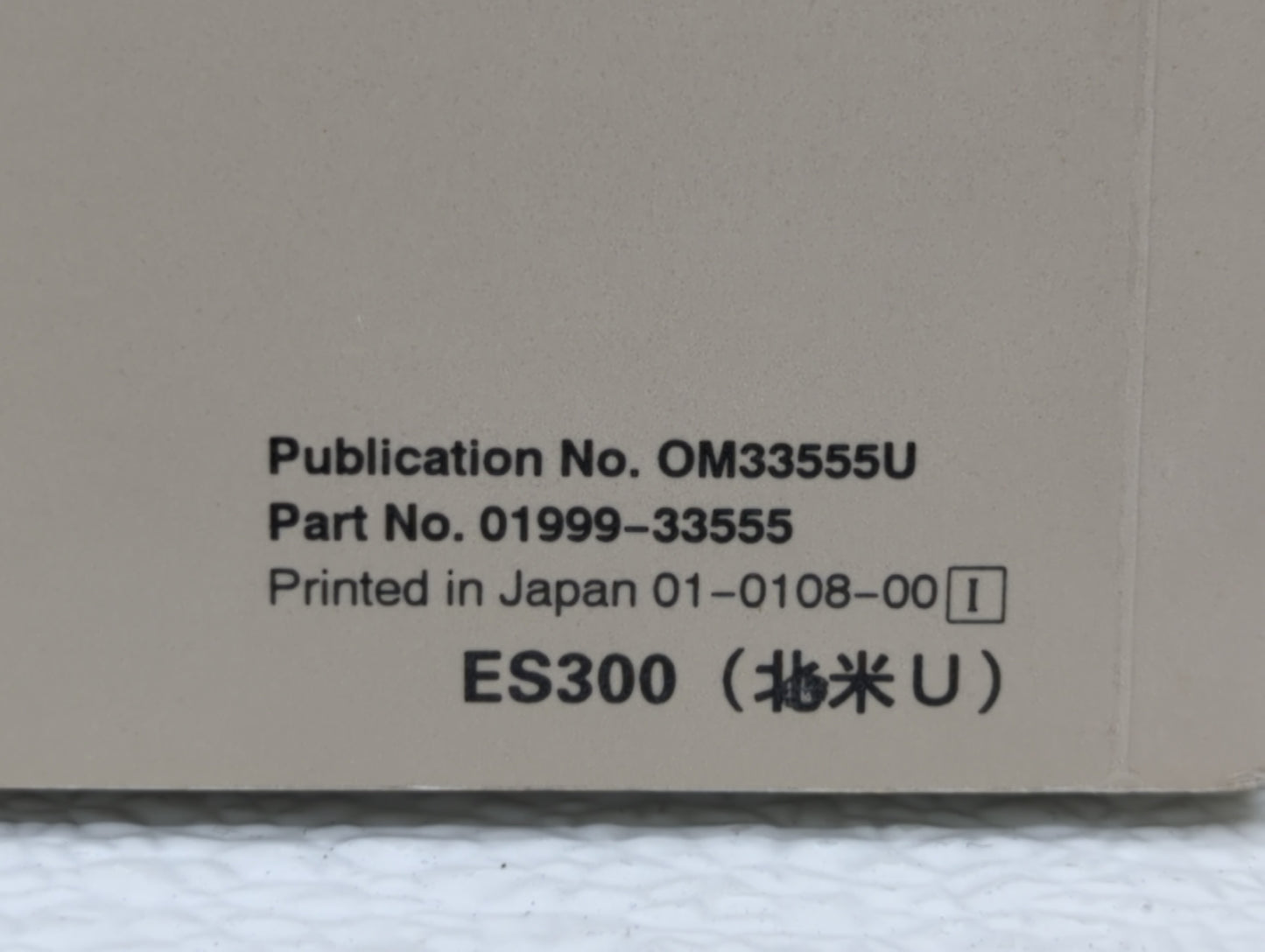 2002 Lexus Es300 Owners Manual Book Guide OEM Used Auto Parts - Oemusedautoparts1.com