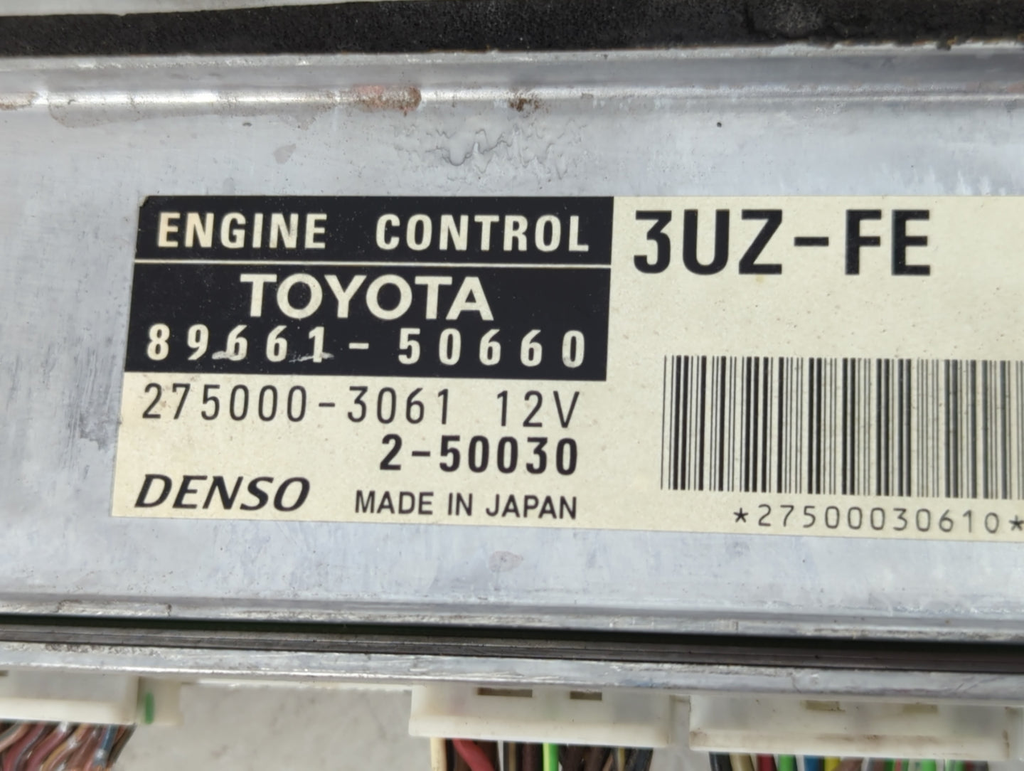 2002 Lexus Ls430 PCM Engine Control Computer ECU ECM PCU OEM P/N:275000-3061 89661-50660 Fits OEM Used Auto Parts - Oemuseda