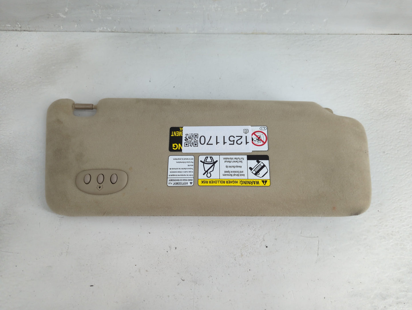 2001-2002 Lexus Rx300 Sun Visor Shade Replacement Driver Left Mirror Fits Fits 2001 2002 OEM Used Auto Parts - Oemusedautopa