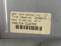 2002 Lincoln Continental Instrument Cluster Speedometer Gauges Fits OEM Used Auto Parts - Oemusedautoparts1.com