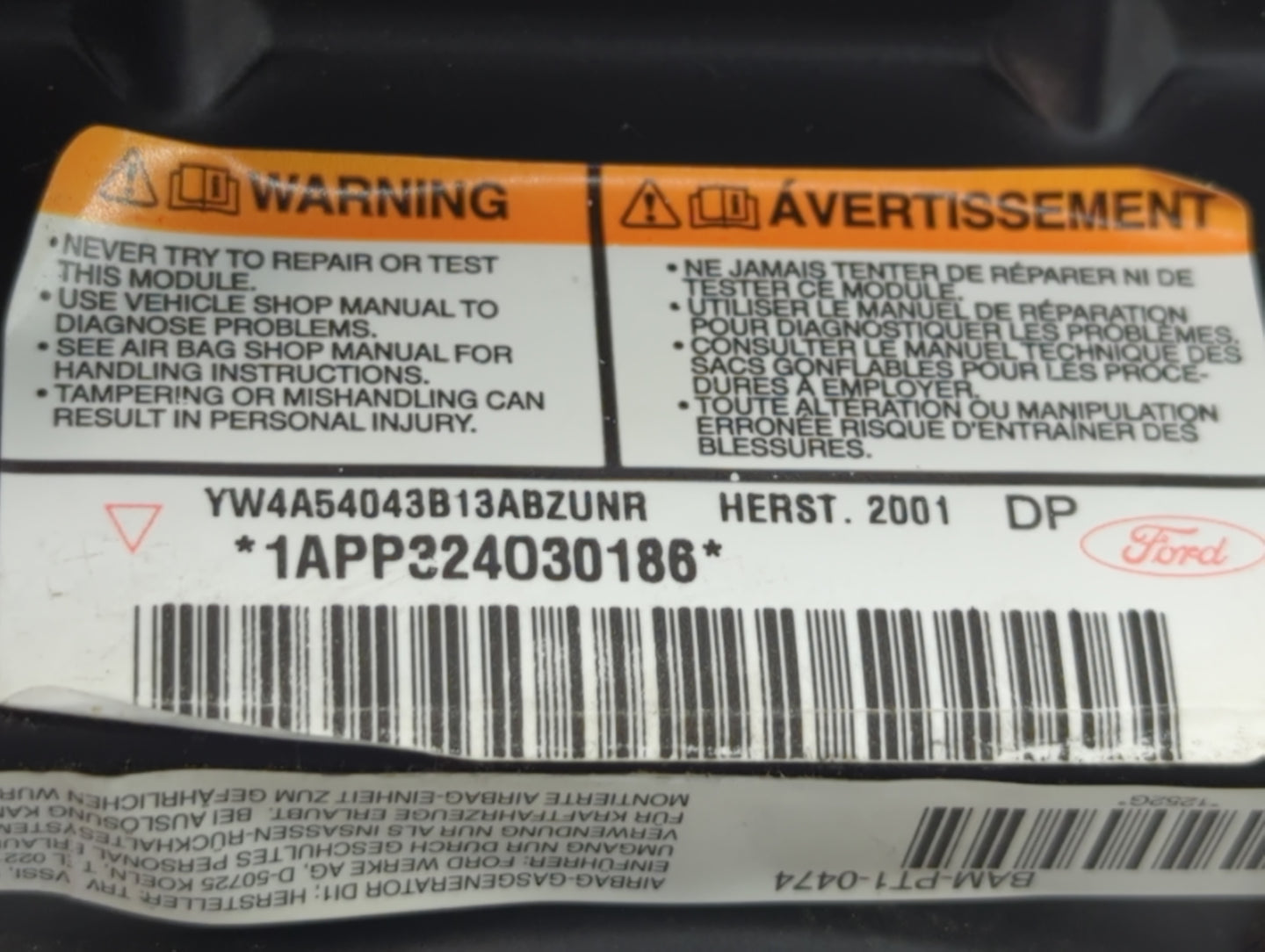 2002 Lincoln Ls Air Bag Driver Left Steering Wheel Mounted - Oemusedautoparts1.com