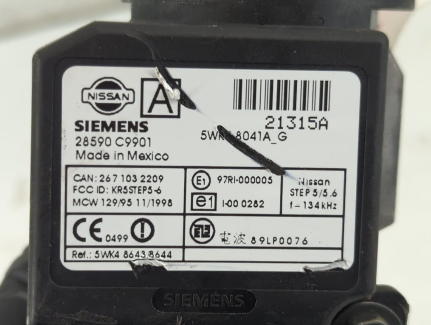 2002 Nissan Altima PCM Engine Control Computer ECU ECM PCU OEM P/N:E197RI-000005 21315A Fits OEM Used Auto Parts - Oemusedau