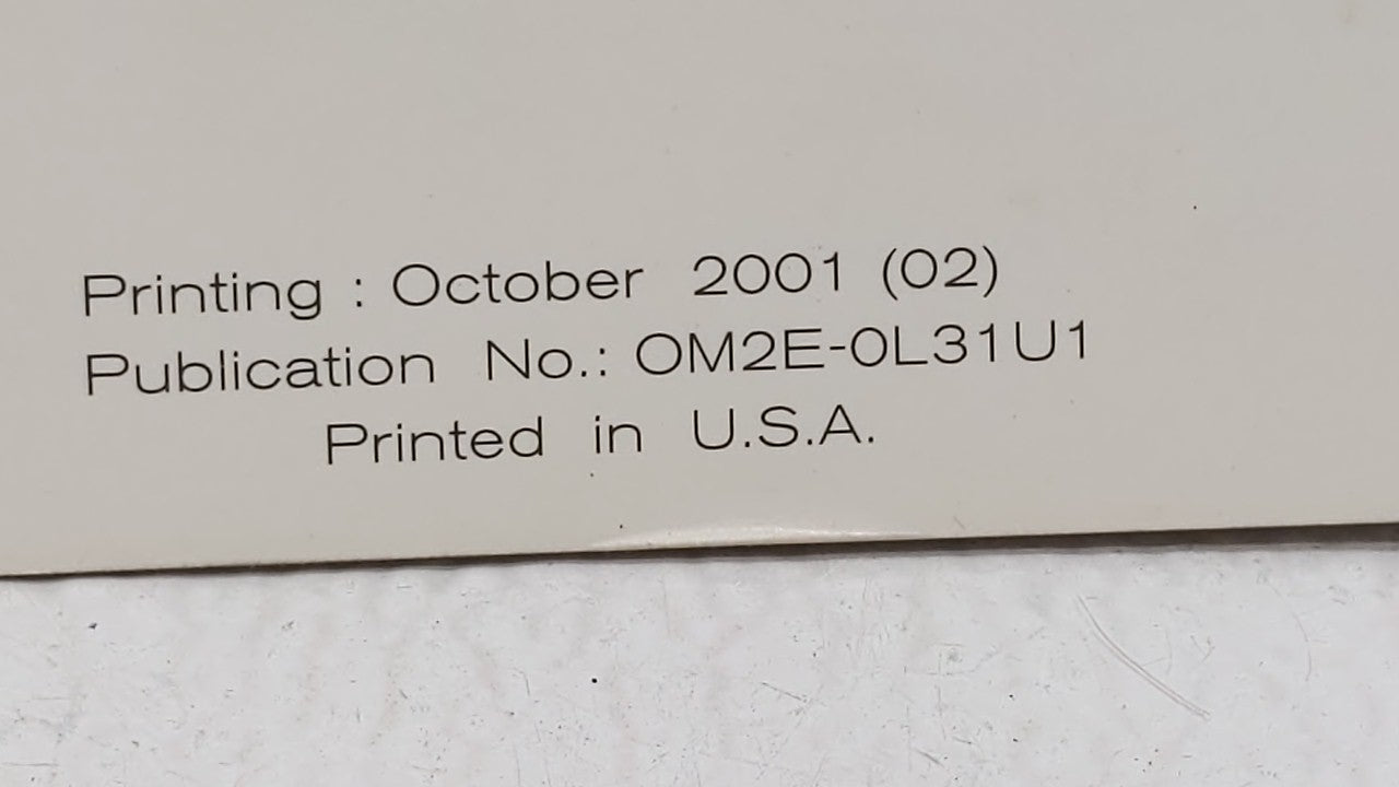 2002 Nissan Altima Owners Manual Book Guide OEM Used Auto Parts - Oemusedautoparts1.com