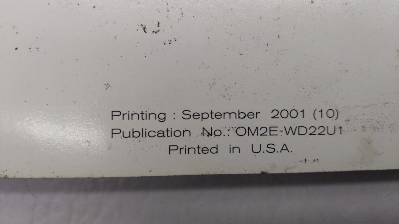 2002 Nissan Xterra Owners Manual Book Guide OEM Used Auto Parts - Oemusedautoparts1.com