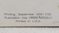2002 Nissan Xterra Owners Manual Book Guide OEM Used Auto Parts - Oemusedautoparts1.com