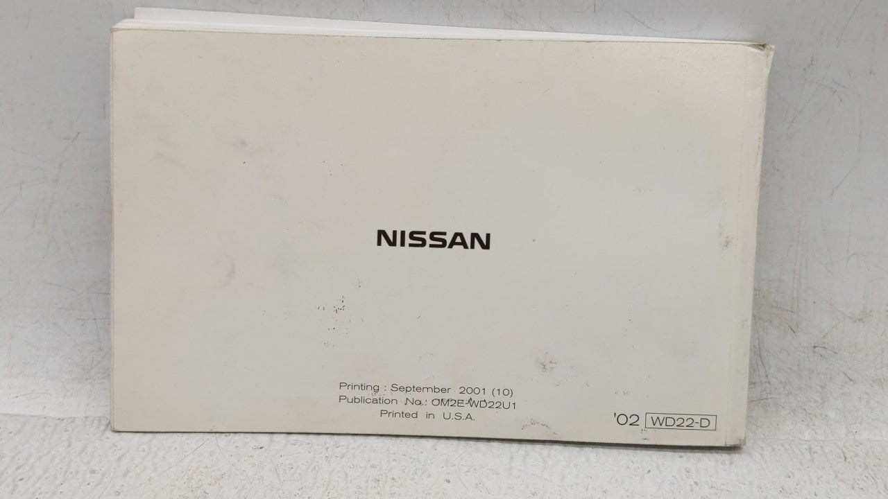 2002 Nissan Xterra Owners Manual Book Guide OEM Used Auto Parts - Oemusedautoparts1.com