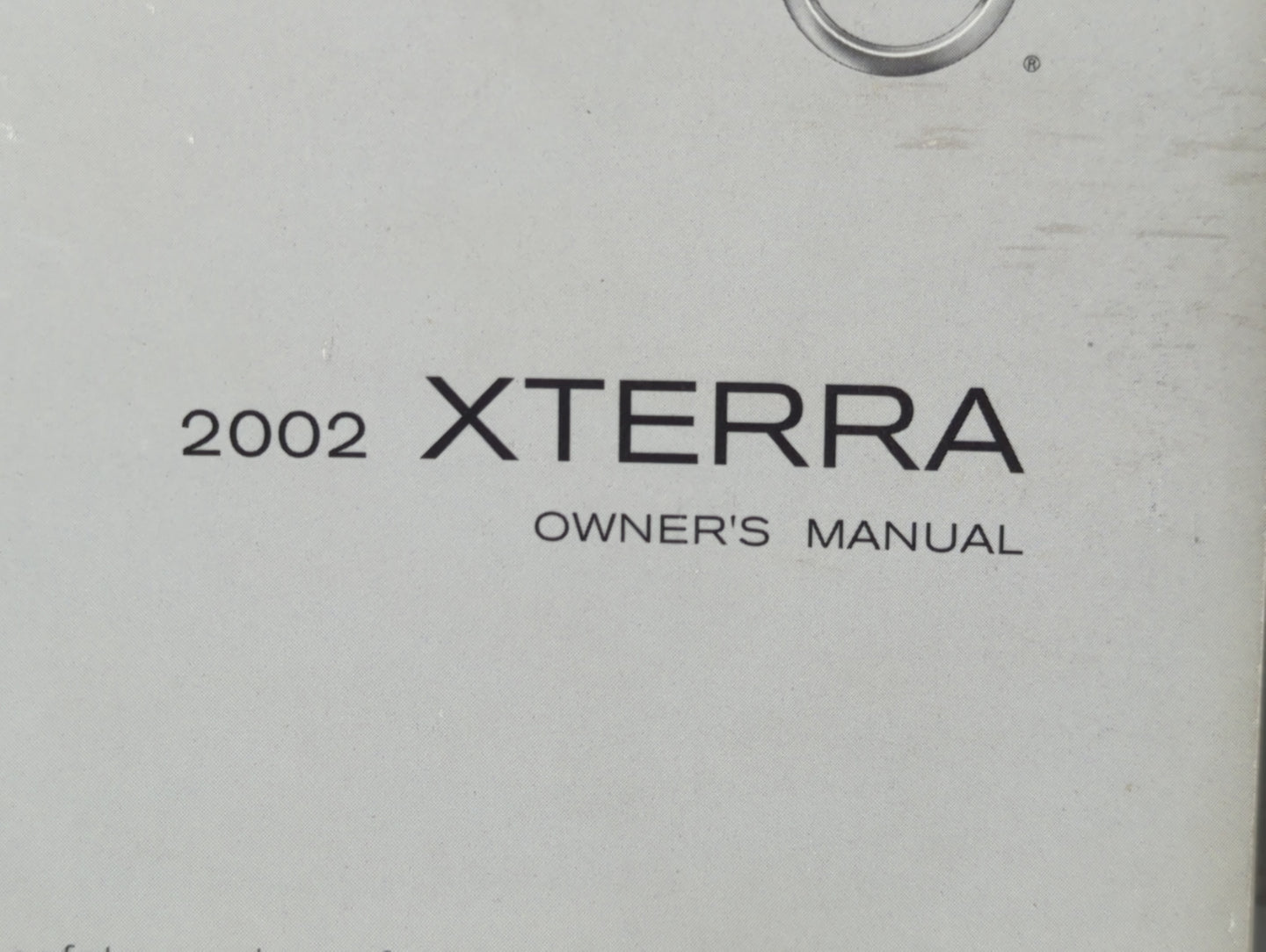 2002 Nissan Xterra Owners Manual Book Guide P/N:OM2E-WD22U0 OEM Used Auto Parts - Oemusedautoparts1.com