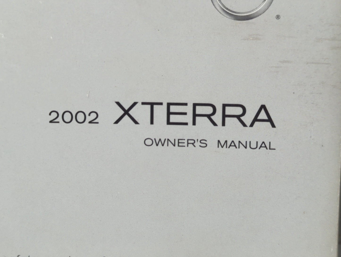 2002 Nissan Xterra Owners Manual Book Guide P/N:OM2E-WD22U0 OEM Used Auto Parts - Oemusedautoparts1.com