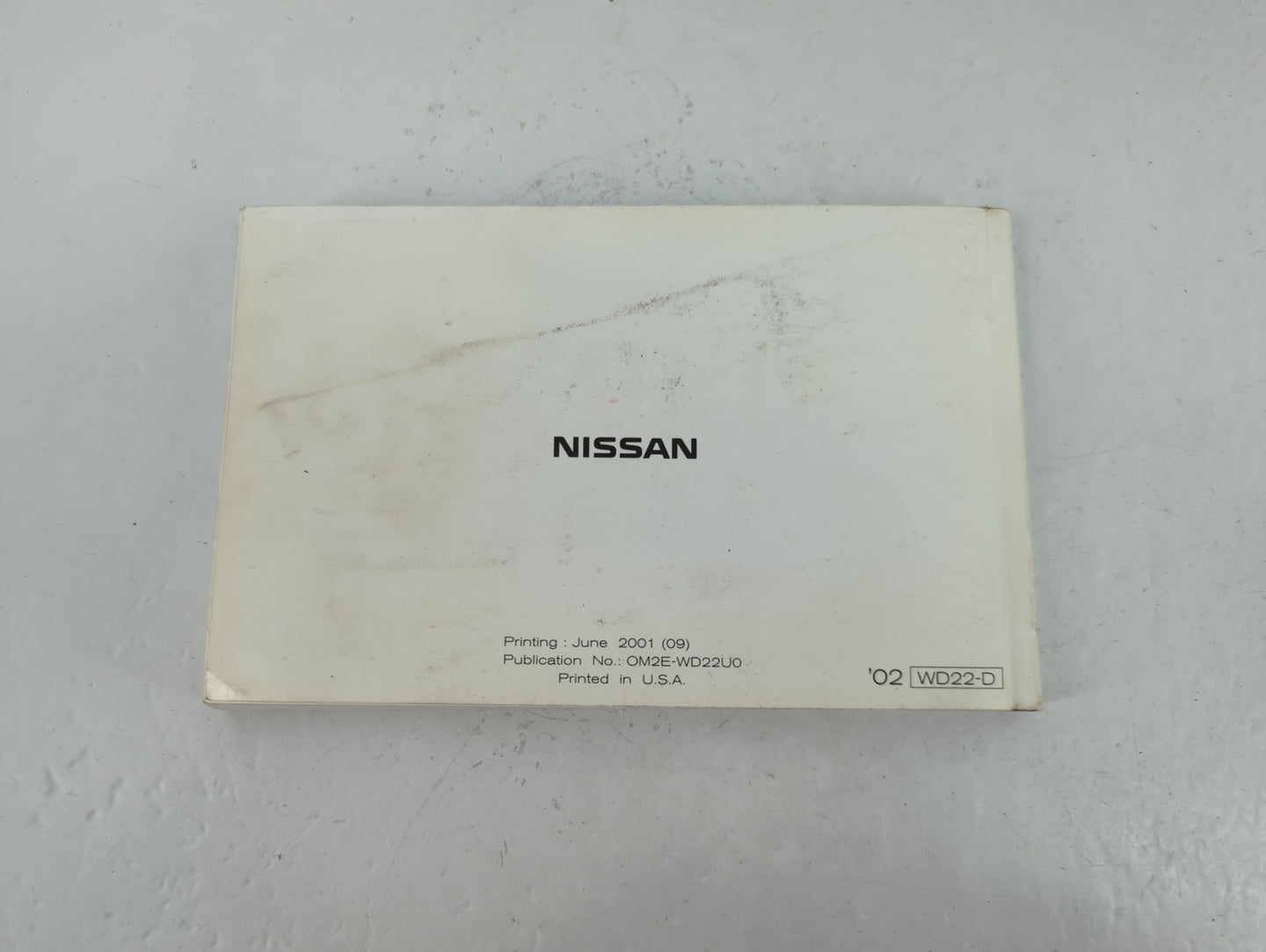 2002 Nissan Xterra Owners Manual Book Guide P/N:OM2E-WD22U0 OEM Used Auto Parts - Oemusedautoparts1.com